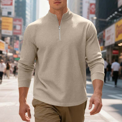 Michael — Midtown Pullover Sweatshirt met Gestructureerd Jacquard