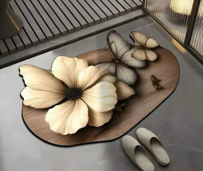 Antislip, absorberende mat met realistisch 3D-patroon – veilig, antislip, snel drogend