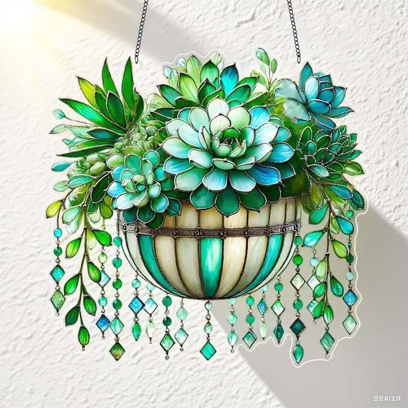 LeafGlow™ – Groene plantenhanger van acryl | 1+1 GRATIS