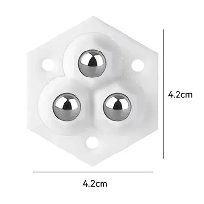 Stalen wielen (set 4 stuks) - voor eenvoudig en soepel verplaatsen van het meubilair 360° draaibaar