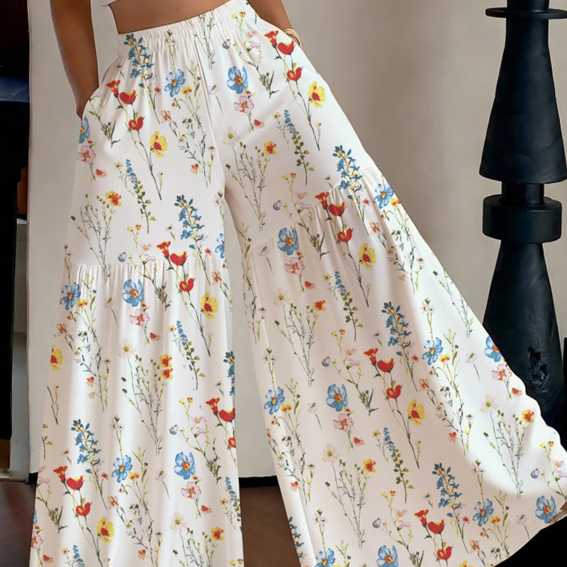 Lunara — Wijde Bloemenbroek | 50% KORTING