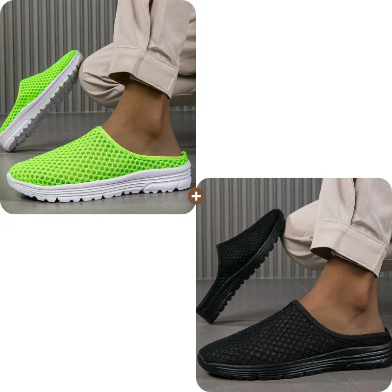 Aero – Ademend Mesh Slippers met Fluweelzacht Comfort