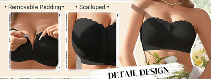 SlipFree™ Naadloze Bandeau BH met Voorsluiting | 1+1 GRATIS