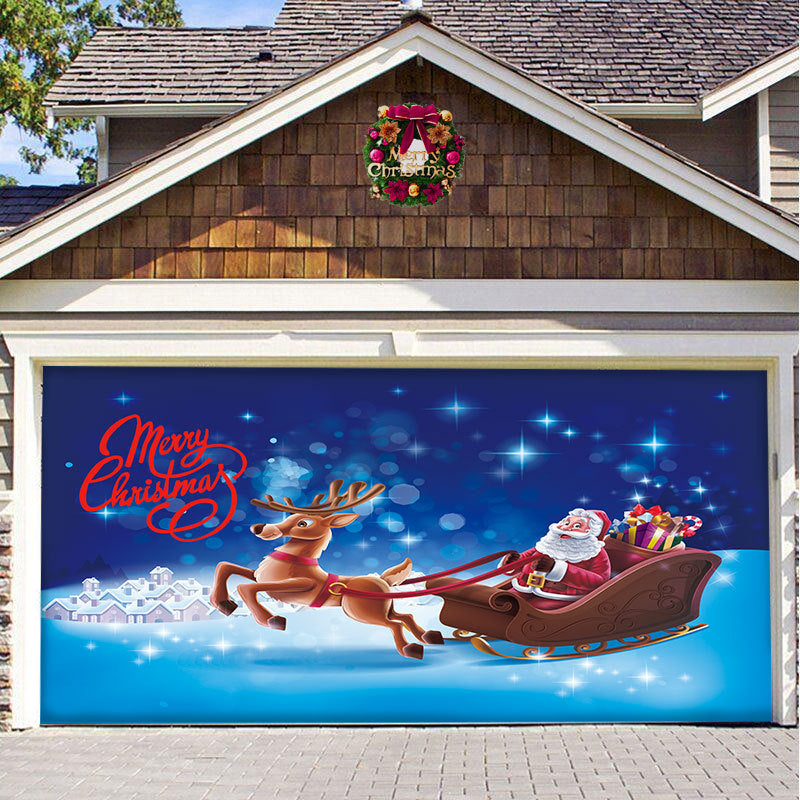 Sneeuw garage deur banner ornament