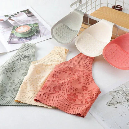 Ultra-ademende naadloze mesh beha