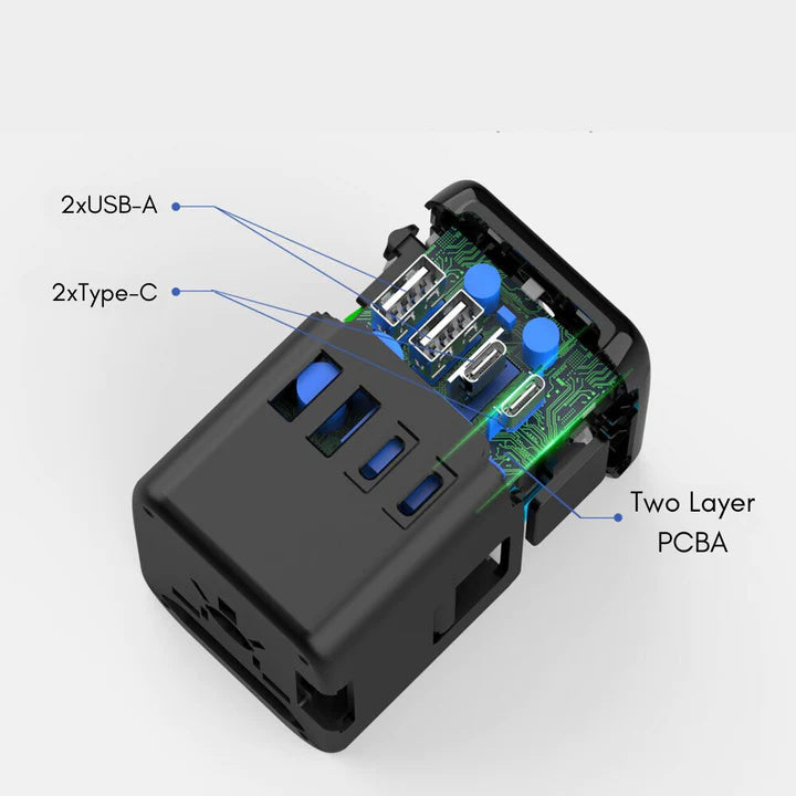 Universele 100V-220V Smart Travel Adapter Spanningsomvormer