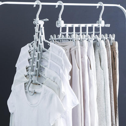 Opvouwbare kleerhanger en broekenrek