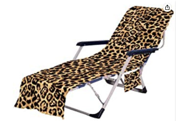 Ligstoelhanddoek in tas met opbergvakken