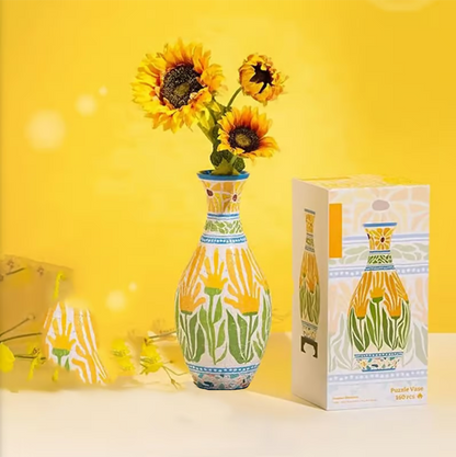 PuzzleBloom – 3D Puzzelvaas met Waterbeker | 50% KORTING