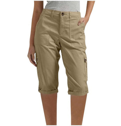 Heidi – Dames Capri Broek met Stretch en Praktische Zakjes