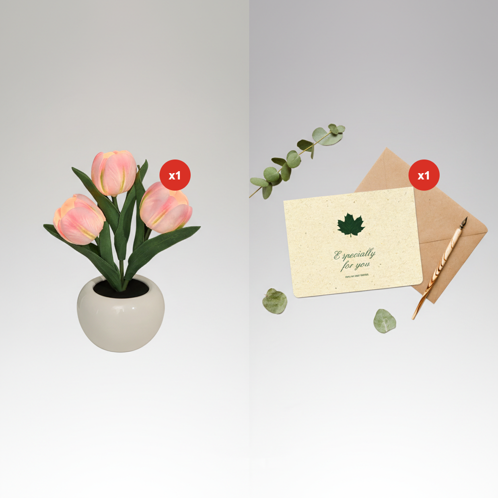 BloomGlow – Lichtgevende Tulpenlamp | 50% KORTING