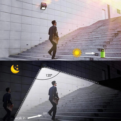 Zonne-energie LED Bewegingssensor Lamp — Heldere Beveiligingsvrijheid
