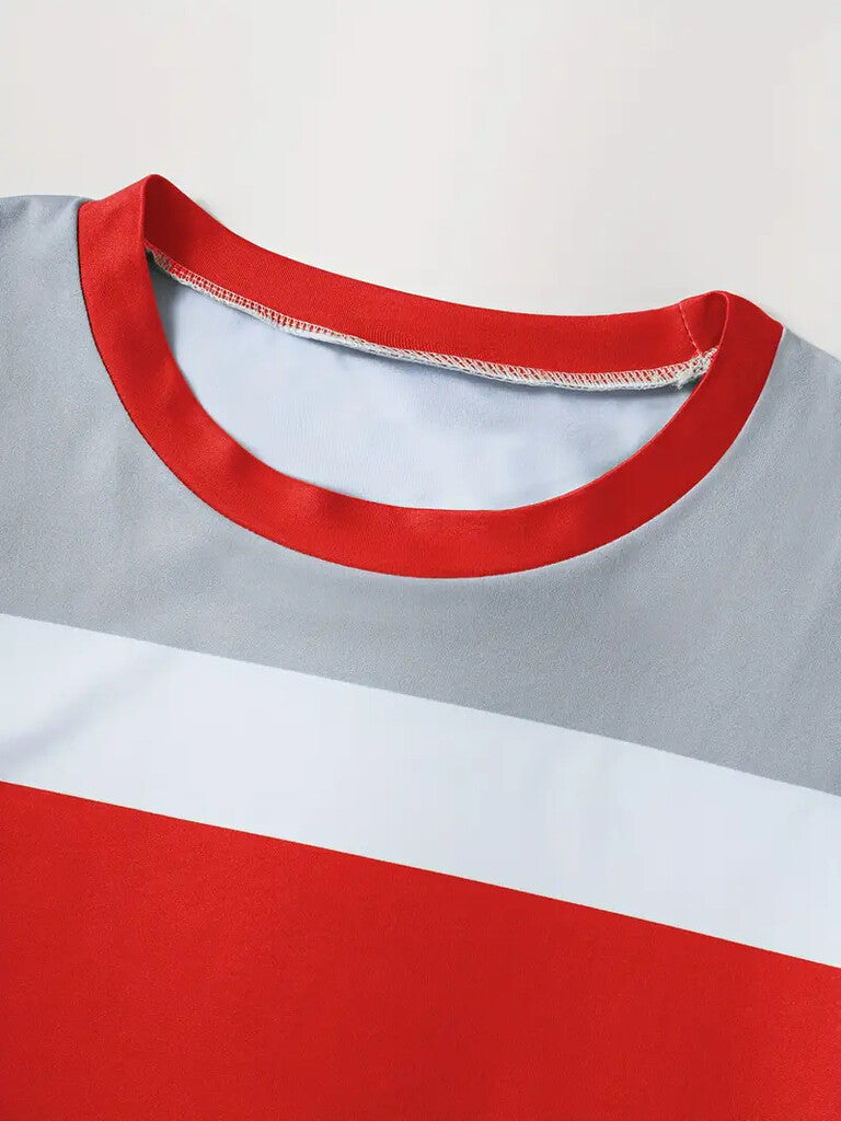 Jhon – Dames set met gestreepte top en broek met hoge taille