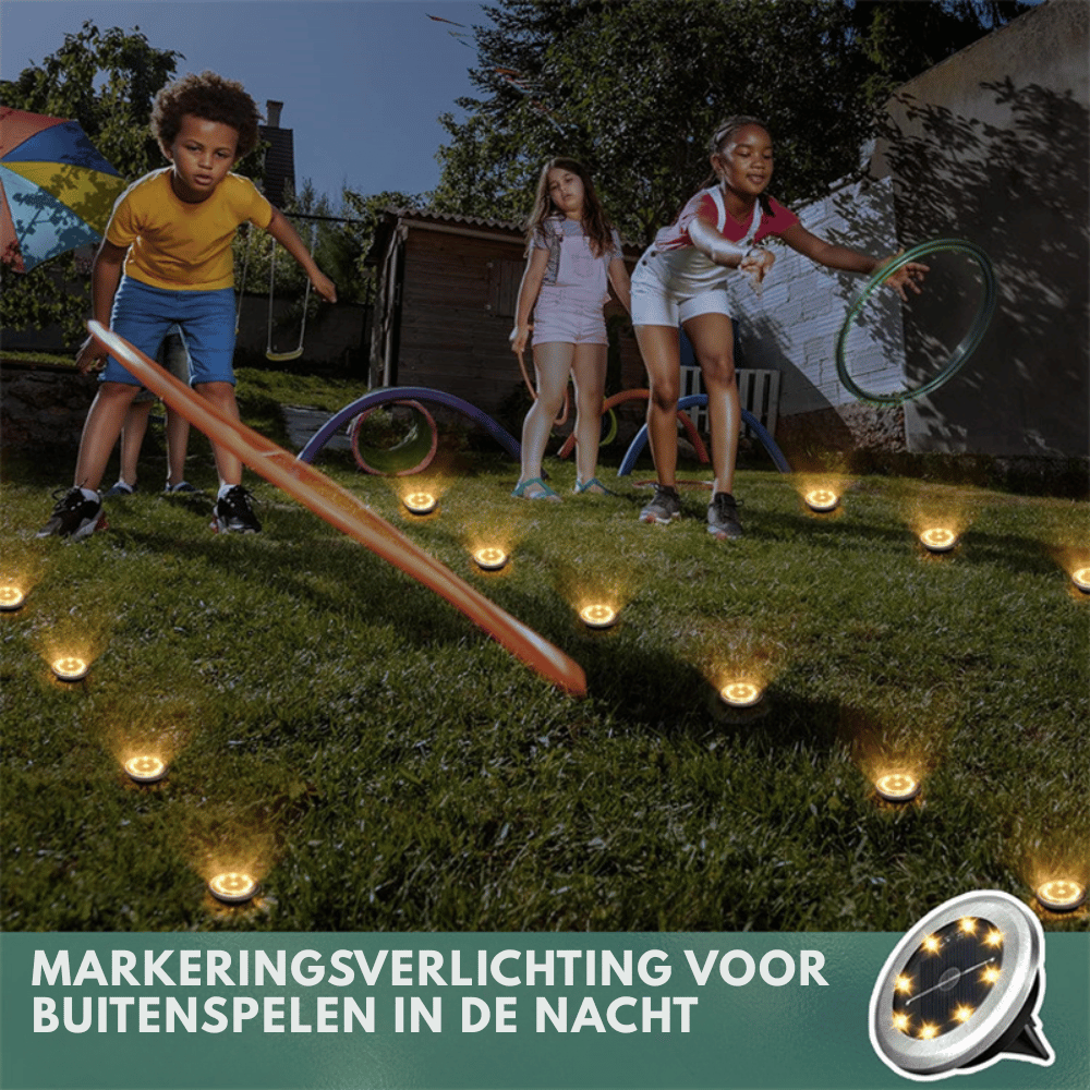 SolarGlow 4 stuks-Set — Tuinpadverlichting | 50% KORTING