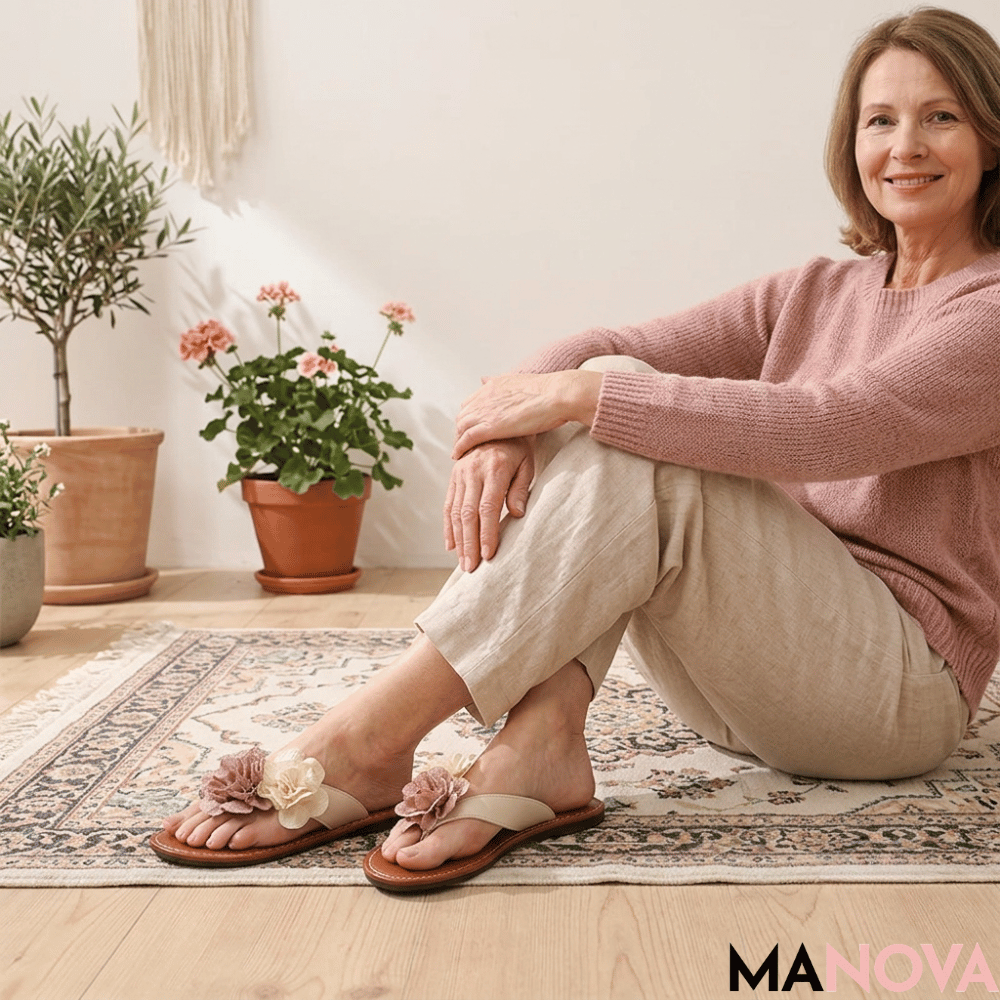 Mia — Lichtgewicht Bloemen Sandalen | 50% KORTING