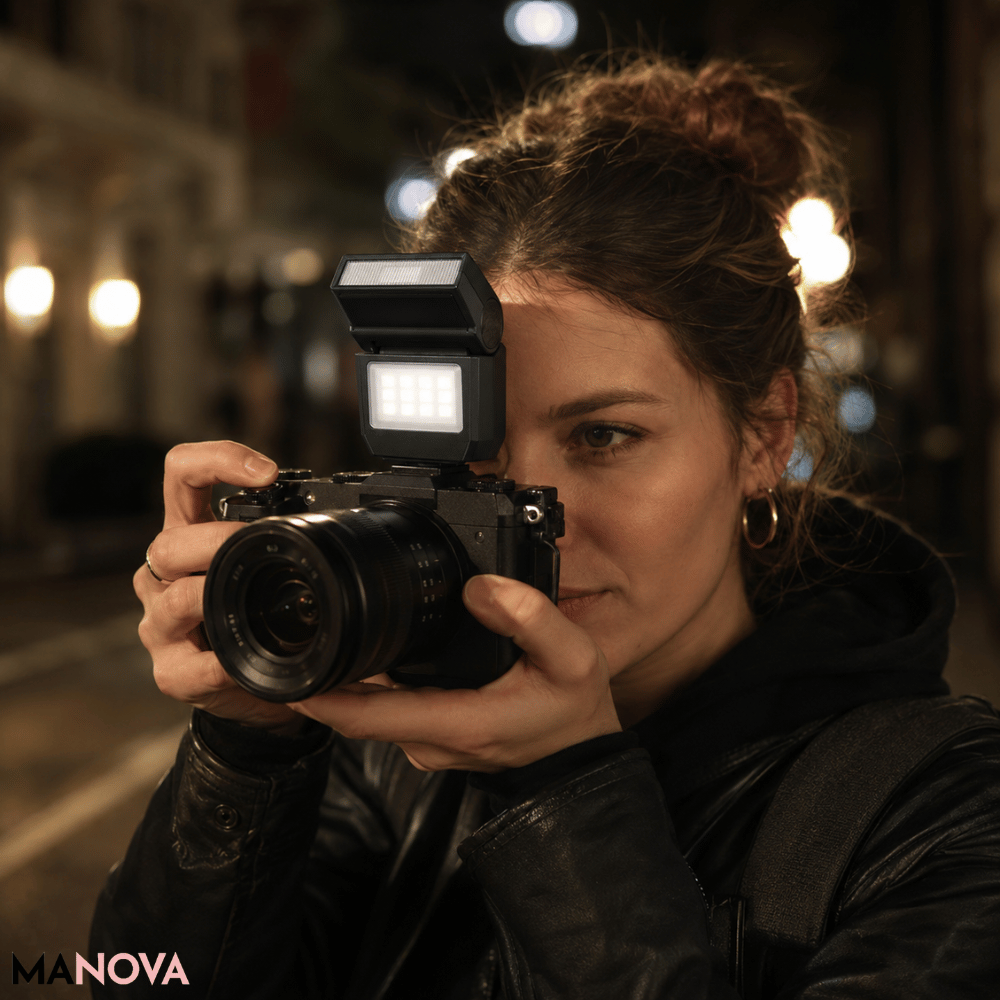 LumeNova — Compacte Professionele Camaraflitser | 50% KORTING
