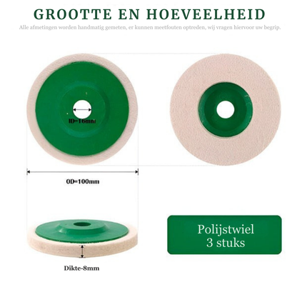 FeltPro - Polijstschijven Krasvrije Glans | 3+3 GRATIS