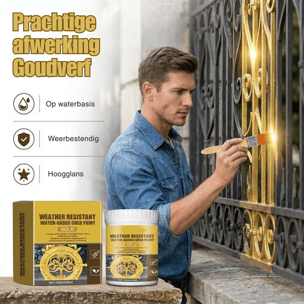 GoldMist Gloss — Weerbestendige Gouden Verf | 1+1 GRATIS