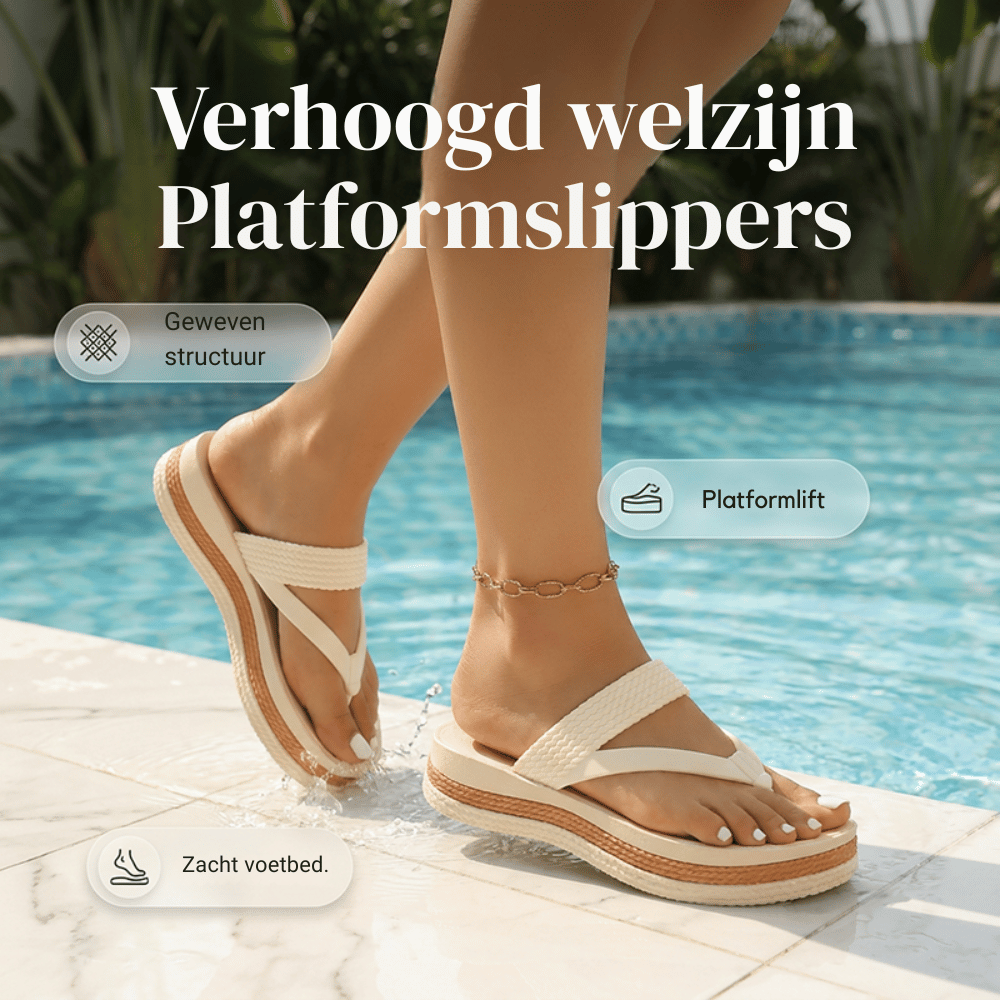 Maria — Gevlochten Platform Slippers | 50% KORTING
