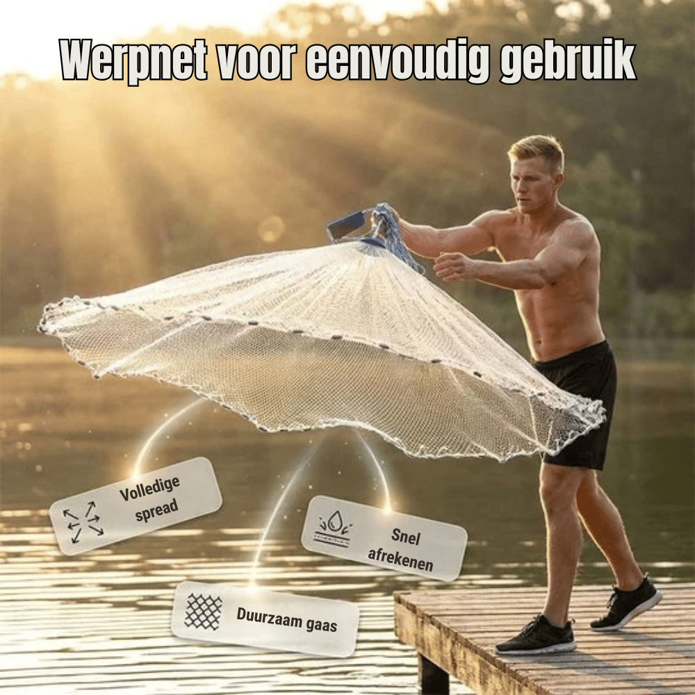 AquaLock Pro — Professioneel Werpnet | 50% KORTING