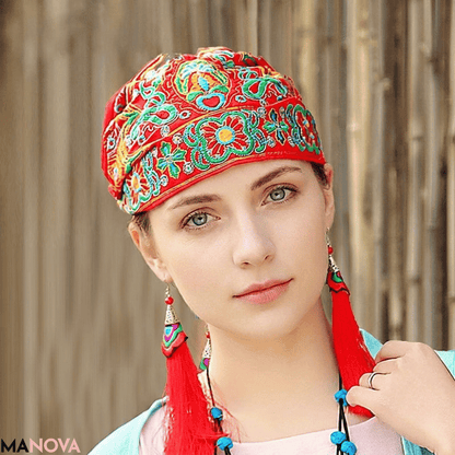 Charme — Etnische Geborduurde Tulband | 50% KORTING