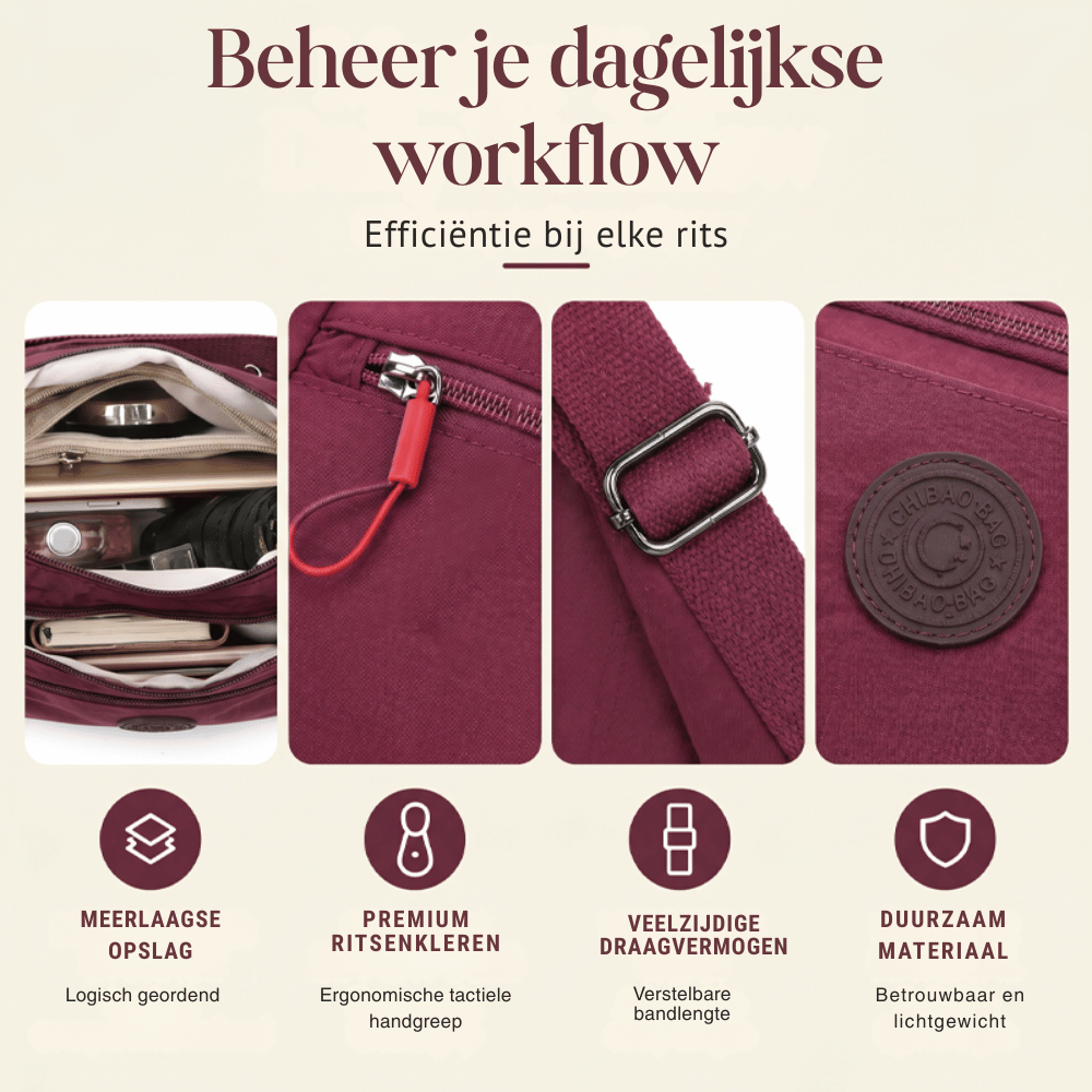 VersaCarry — Stijlvolle Multi-Pocket Crossbody | 50% KORTING