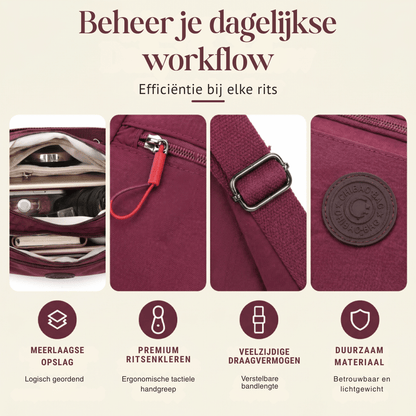 VersaCarry — Stijlvolle Multi-Pocket Crossbody | 50% KORTING