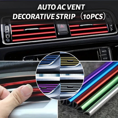 Auto AC ventilatierooster decoratieve strips (10 stuks)