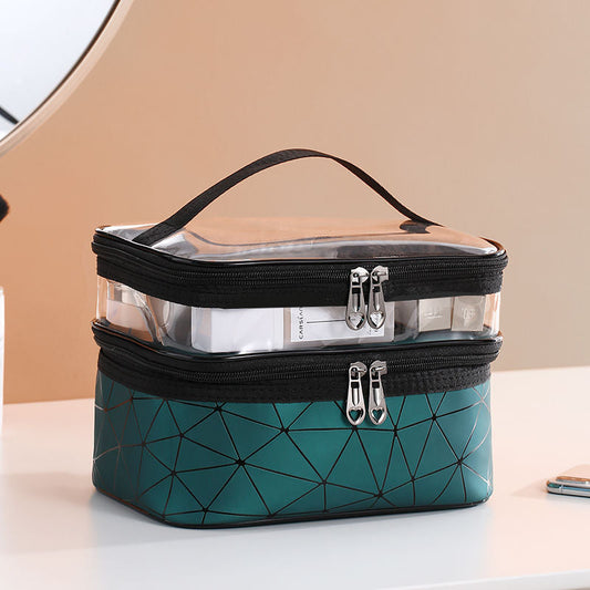 Dubbellaagse make-up tas
