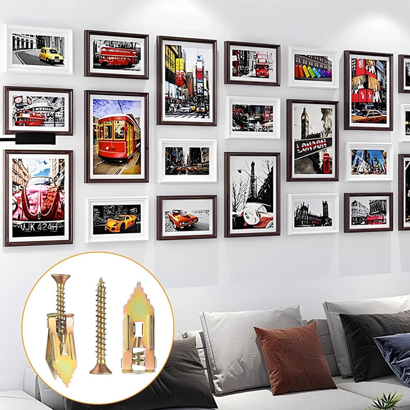 FixSecure - Expansieankers voor gipsplaat + hoogwaardige zinkschroeven (100 stuks)