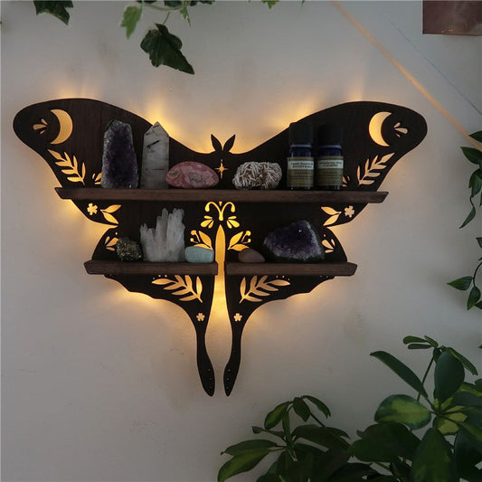 Luna Moth Plank met lamp