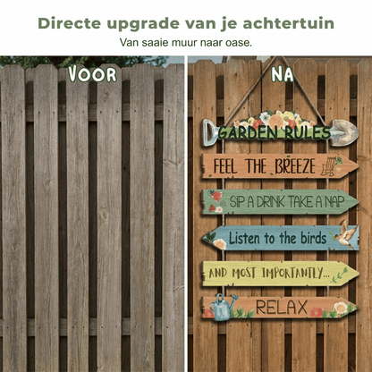 VerduraVibe — Rustiek Houten Tuinteken | 1+1 GRATIS