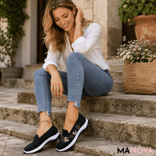 Grace — Dames Bloemen Mesh Schoenen | 50% KORTING