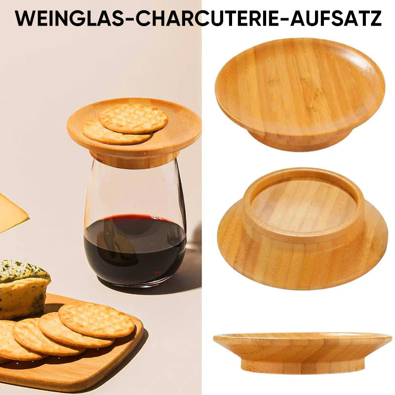 WinePlates - Wijnglas charcuterie topper | 2+2 GRATIS