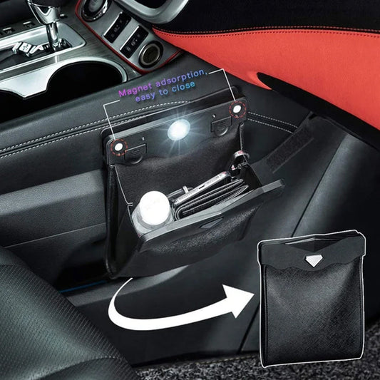 Waterdichte auto lederen prullenbak