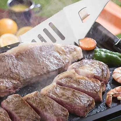 5-in-1 grillspatelvork met mes BBQ-gereedschap