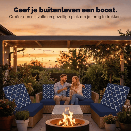 LuxeFit — Spatbestendige Terraskussenhoezen | 50% KORTING