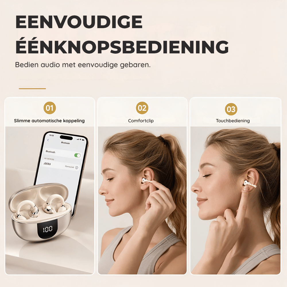 SoundFit — Open-Ear Clip Oordopjes | 50% KORTING