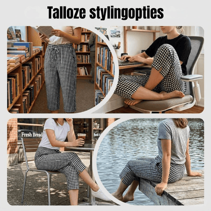 Emma — Geruite Katoenen Capribroek | 50% KORTING