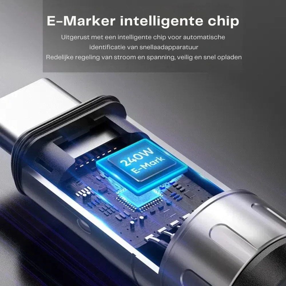 PowerLink – 240W PD snellaadkabel | 1+1 GRATIS