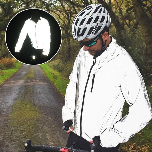 Volledig reflecterend fietsjack met hoge zichtbaarheid Succes