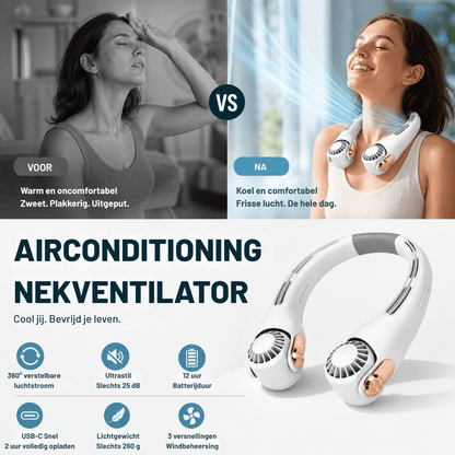 NeckBreeze — Handsfree Nekventilator | 50% KORTING