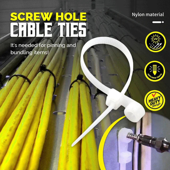 Kabelbinders met schroefgaten (100 stuks)