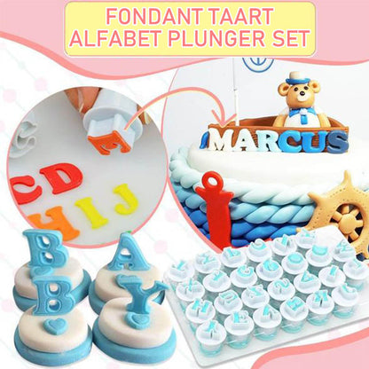 Fondant Taart Gereedschapsset afdrukken