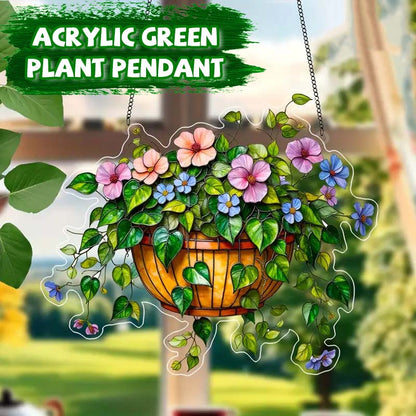 LeafGlow™ – Groene plantenhanger van acryl | 1+1 GRATIS