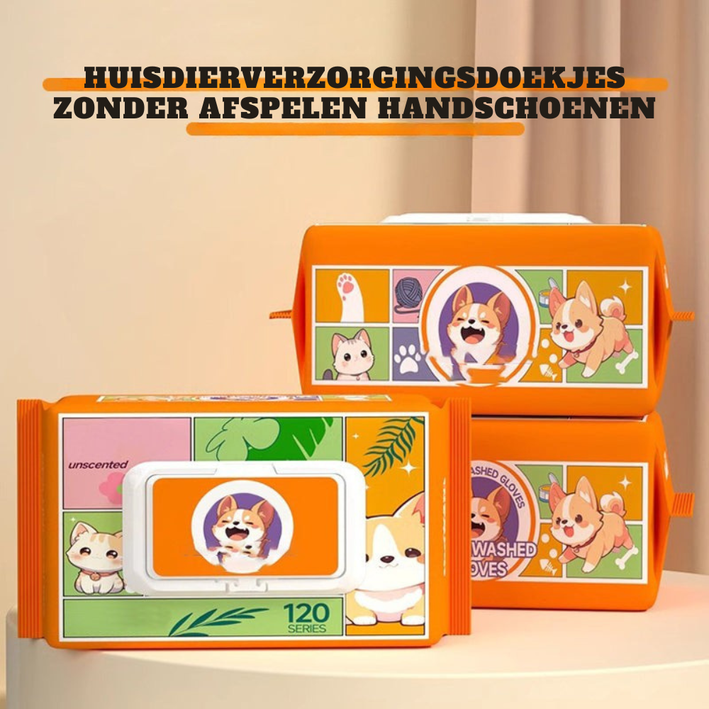 Ella – Verzorgingshandschoenen voor Huisdieren 50 stuks| 50% KORTING