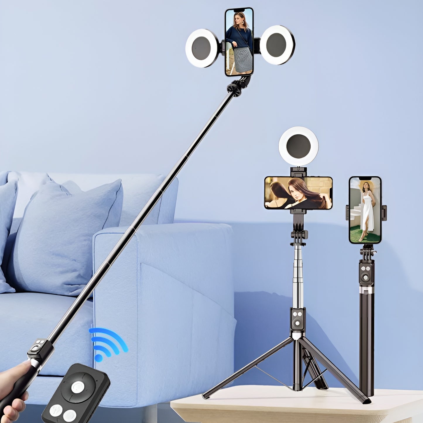 SnapPro - 6-i-1 6-i-1 Bluetooth selfie stick | Allround voor perfecte foto's | 50% KORTING