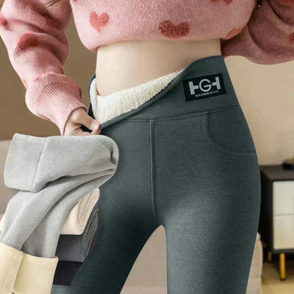 WarmFit – Dames slim-fit thermobroek in kasjmierlook