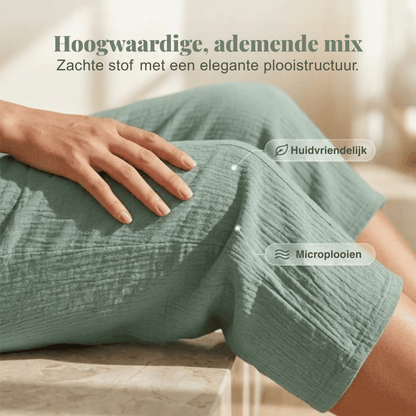 Ava — Lichtgewicht Linnen-Katoenen Broek | 50% KORTING