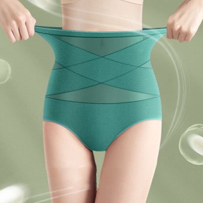 Zijden hoge taille cross-over bodyshaping slipje